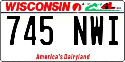 WI license plate 745NWI