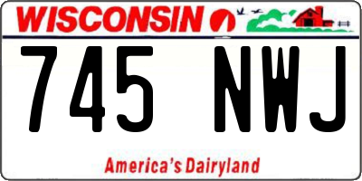 WI license plate 745NWJ