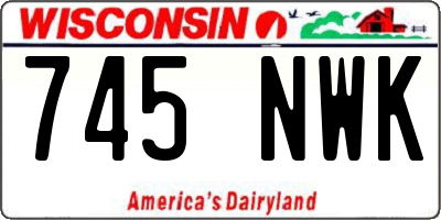 WI license plate 745NWK
