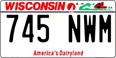 WI license plate 745NWM