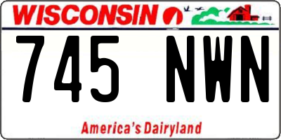 WI license plate 745NWN