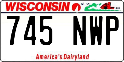 WI license plate 745NWP