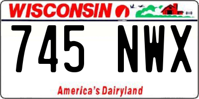 WI license plate 745NWX