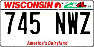 WI license plate 745NWZ