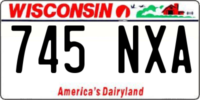 WI license plate 745NXA