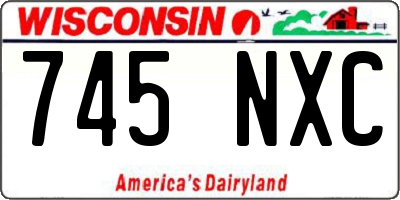 WI license plate 745NXC