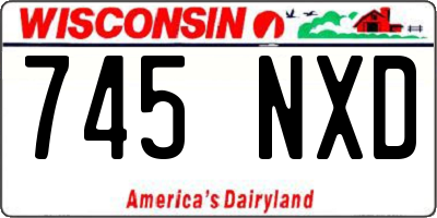 WI license plate 745NXD