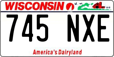 WI license plate 745NXE