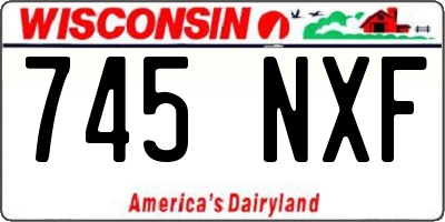 WI license plate 745NXF