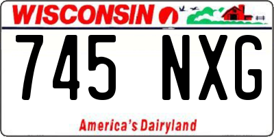 WI license plate 745NXG