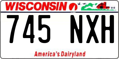 WI license plate 745NXH