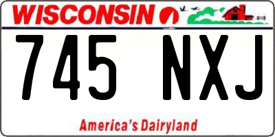 WI license plate 745NXJ