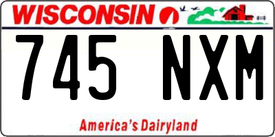 WI license plate 745NXM