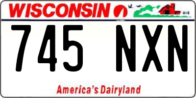 WI license plate 745NXN