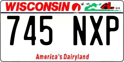 WI license plate 745NXP