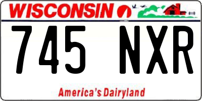WI license plate 745NXR