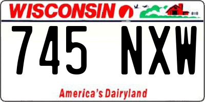 WI license plate 745NXW