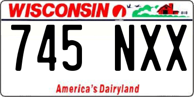 WI license plate 745NXX