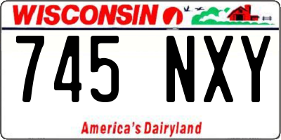 WI license plate 745NXY