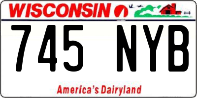 WI license plate 745NYB