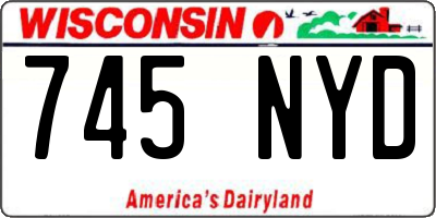WI license plate 745NYD