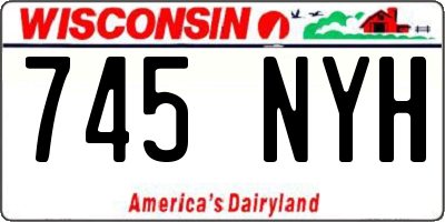 WI license plate 745NYH