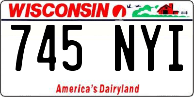 WI license plate 745NYI