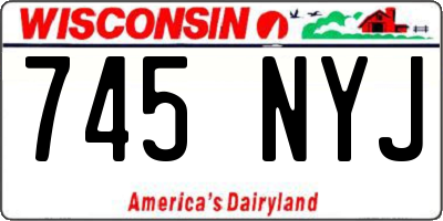 WI license plate 745NYJ