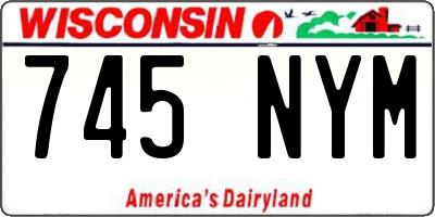 WI license plate 745NYM