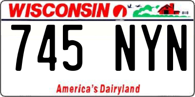 WI license plate 745NYN