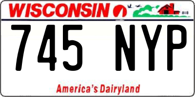WI license plate 745NYP