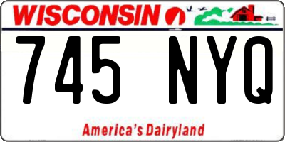 WI license plate 745NYQ