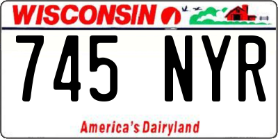 WI license plate 745NYR