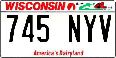 WI license plate 745NYV