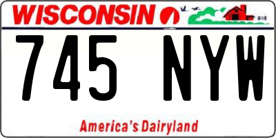 WI license plate 745NYW