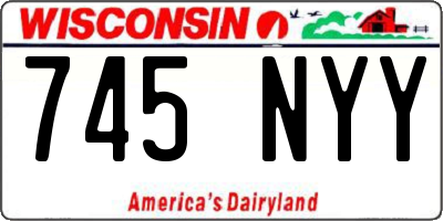 WI license plate 745NYY
