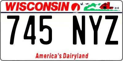 WI license plate 745NYZ
