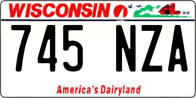 WI license plate 745NZA