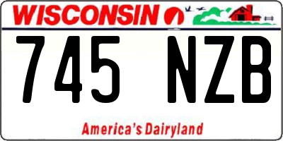 WI license plate 745NZB