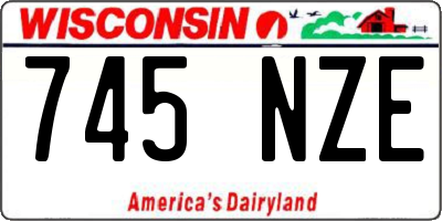 WI license plate 745NZE