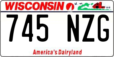 WI license plate 745NZG