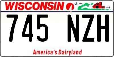WI license plate 745NZH