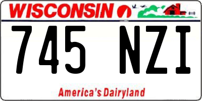 WI license plate 745NZI