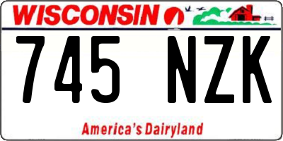 WI license plate 745NZK