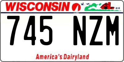 WI license plate 745NZM
