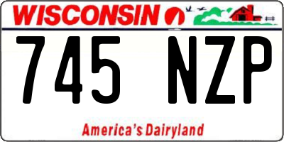 WI license plate 745NZP
