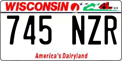 WI license plate 745NZR
