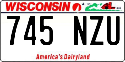 WI license plate 745NZU