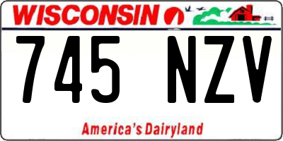 WI license plate 745NZV