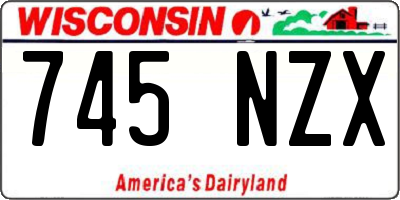 WI license plate 745NZX